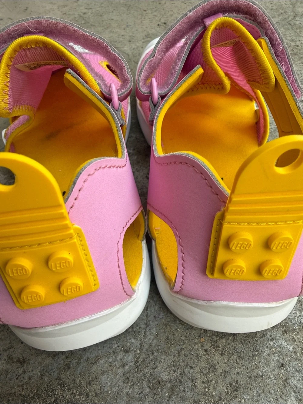adidas Kids Pink and Yellow LEGO Sport Sandals
